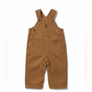 Browning Kids Brown Overalls with Embroidered Logo